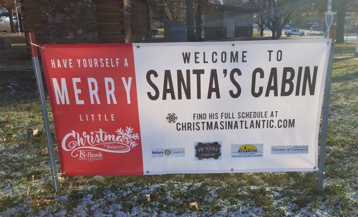 Welcome to Santa's Cabin banner